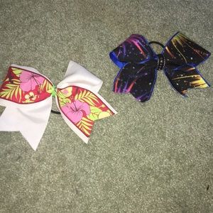 2 Print Cheer Bows